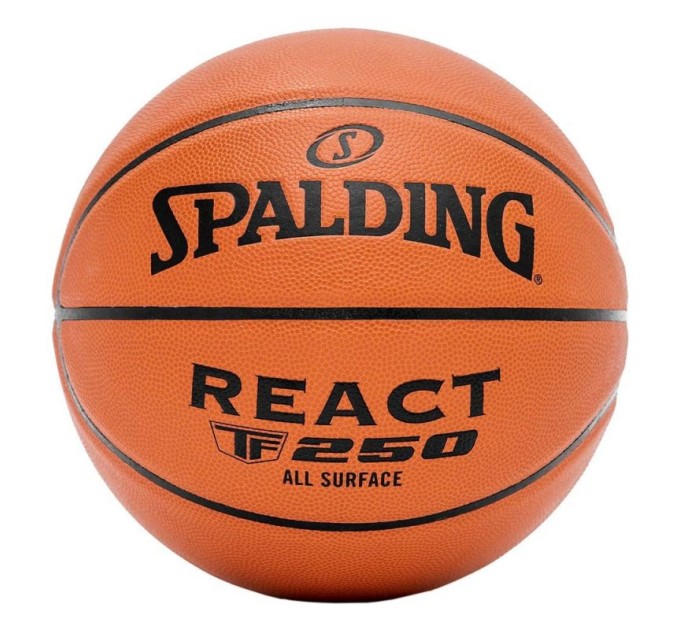 Spalding React TF-250 7 dydžio rudas krepšinio kamuolys