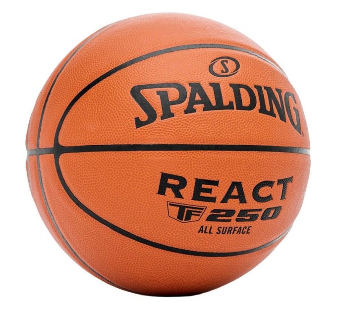 Spalding React TF-250 7 dydžio rudas krepšinio kamuolys