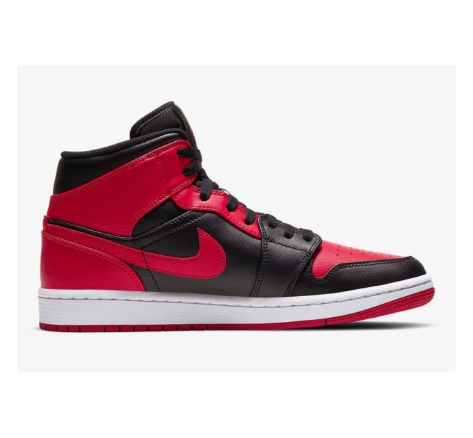 Air Jordan 1 Mid Banned krepšinio bateliai - 554724-074 Air Jordan 1 Mid Banned krepšinio bateliai - 554724-074