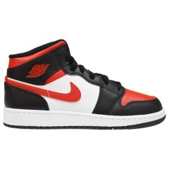 Air Jordan 1 Mid GS Fire Red krepšinio bateliai - 554725-079