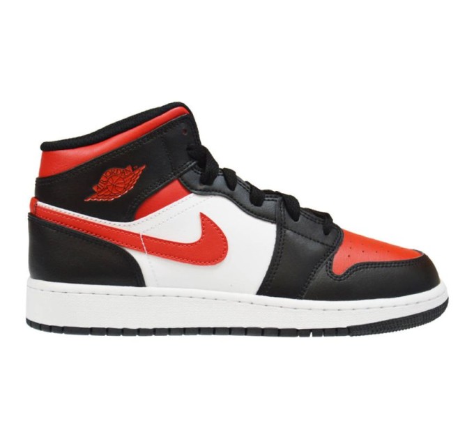 Air Jordan 1 Mid GS Fire Red krepšinio bateliai - 554725-079