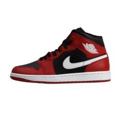 Air Jordan 1 Mid Vyriški krepšinio bateliai Black / Gym Red / White - DQ8426-061