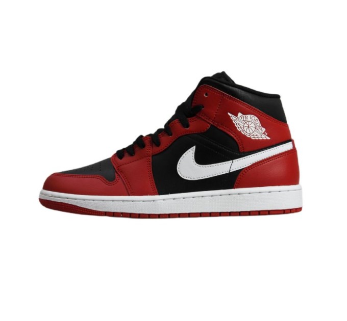Air Jordan 1 Mid Vyriški krepšinio bateliai Black / Gym Red / White - DQ8426-061