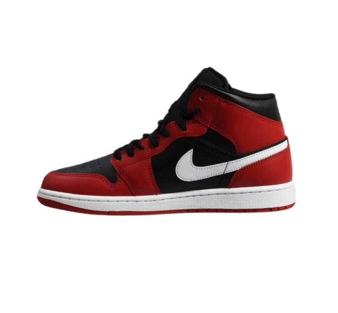 Air Jordan 1 Mid Vyriški krepšinio bateliai Black / Gym Red / White - DQ8426-061