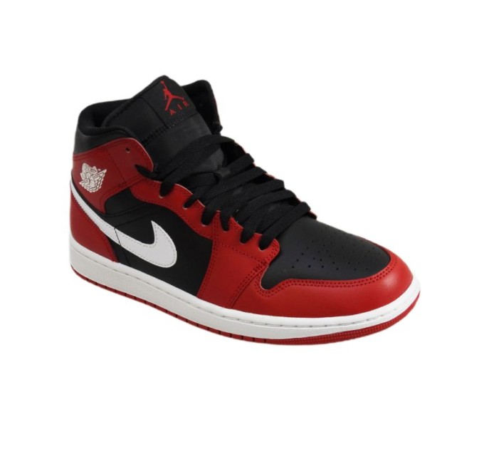 Air Jordan 1 Mid Vyriški krepšinio bateliai Black / Gym Red / White - DQ8426-061