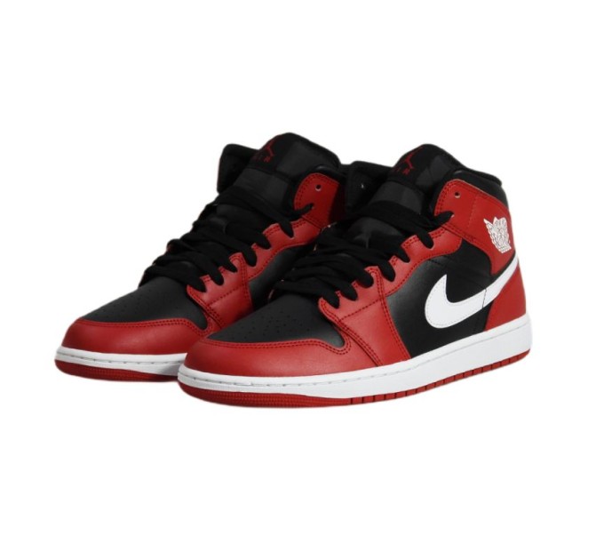 Air Jordan 1 Mid Vyriški krepšinio bateliai Black / Gym Red / White - DQ8426-061
