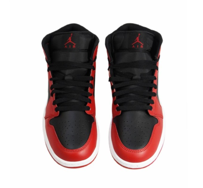 Air Jordan 1 Mid Vyriški krepšinio bateliai Black / Gym Red / White - DQ8426-061