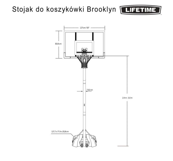 Lifetime 50″ Brooklyn krepšinio stovas