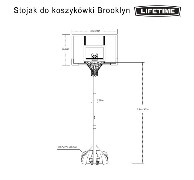 Lifetime 50″ Brooklyn krepšinio stovas