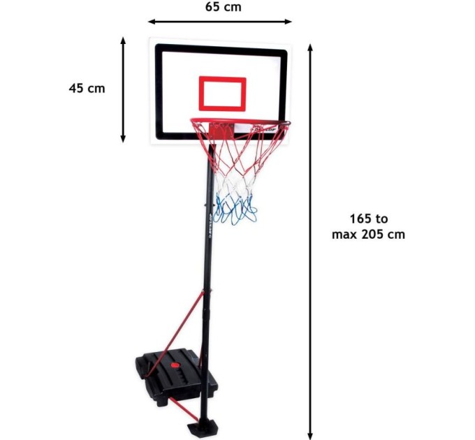 Dunlop reguliuojamas krepšinio stovas 1.65-2.05M 3IN1