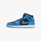 Nike Jordan 1 Mid University Blue Black krepšinio bateliai