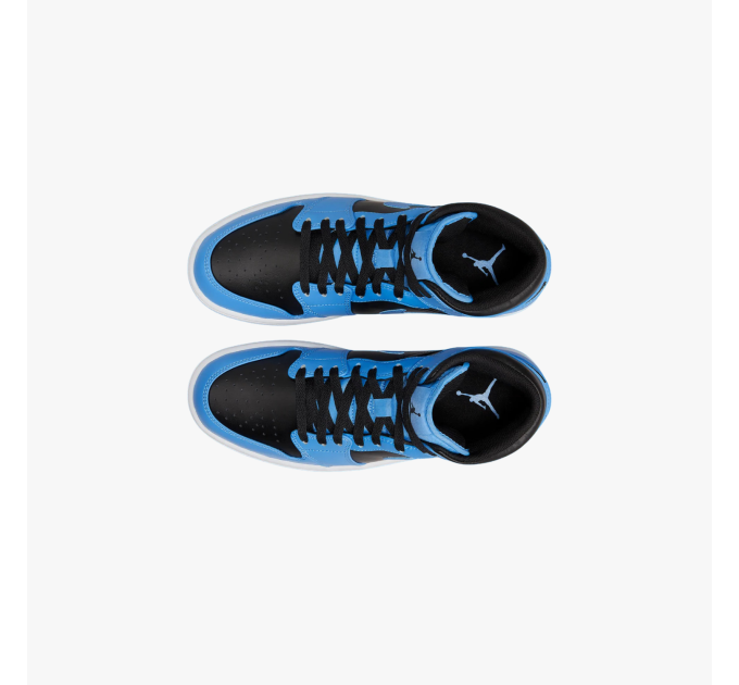Nike Jordan 1 Mid University Blue Black krepšinio bateliai
