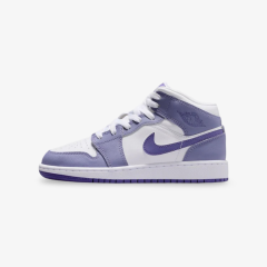 Nike Jordan 1 Mid Dusty Amethyst White Court Purple krepšinio bateliai jaunimui