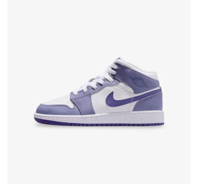Nike Jordan 1 Mid Dusty Amethyst White Court Purple krepšinio bateliai jaunimui