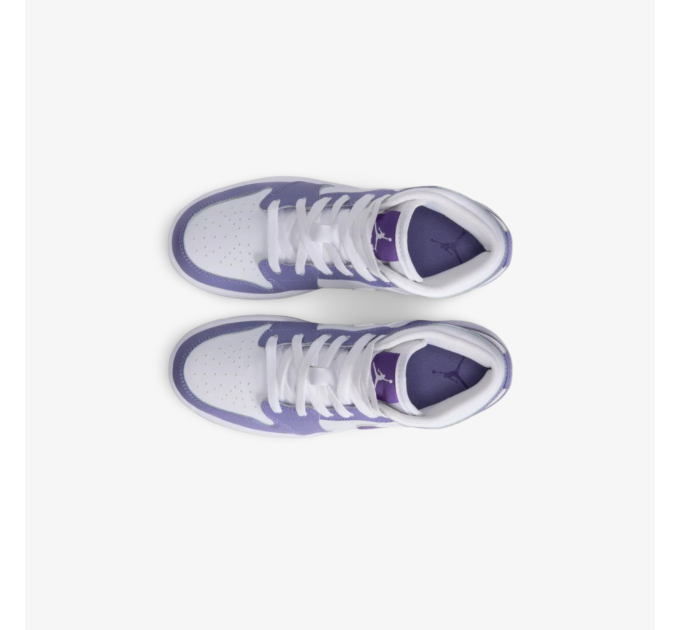 Nike Jordan 1 Mid Dusty Amethyst White Court Purple krepšinio bateliai jaunimui