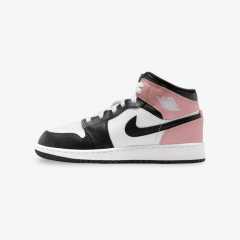 Nike Jordan 1 Mid White Rust Pink Black krepšinio bateliai jaunimui