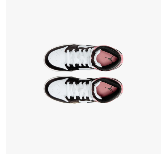 Nike Jordan 1 Mid White Rust Pink Black krepšinio bateliai jaunimui