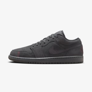 Jordan 1 Low SE Craft Dark Smoke Grey Varsity Red krepšinio bateliai