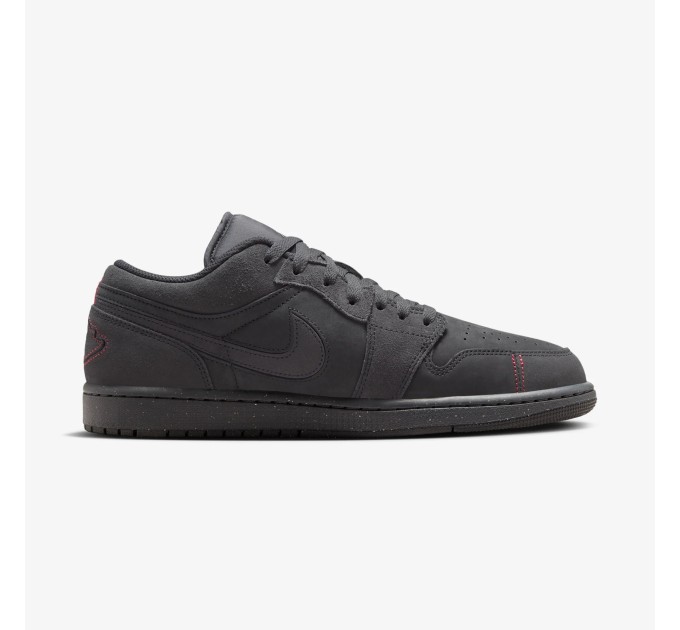 Jordan 1 Low SE Craft Dark Smoke Grey Varsity Red krepšinio bateliai